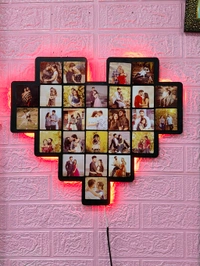 Heart LED Wall Collage with 27 Photos - Member Price