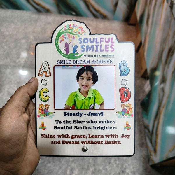 Personalized Pre-School Graduation MDF Photo Frame – Soulful Smiles Theme - 50 Qty