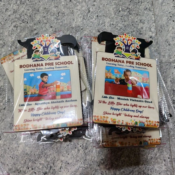 Personalized Pre-School Graduation MDF Photo Frame โ Bodhana Pre-School Theme - 25 Qty