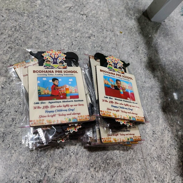 Personalized Pre-School Graduation MDF Photo Frame โ Bodhana Pre-School Theme - 25 Qty