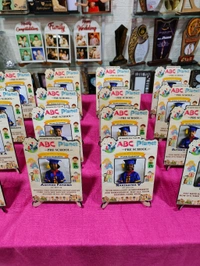 Personalized Pre-School Graduation MDF Photo Frame – ABC Planet Pre-School Theme - 50 Qty