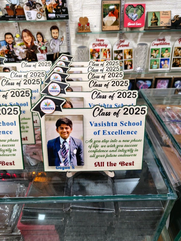 Customized Graduation MDF Photo Frame - Vasishta School of Excellence - 50 Qty