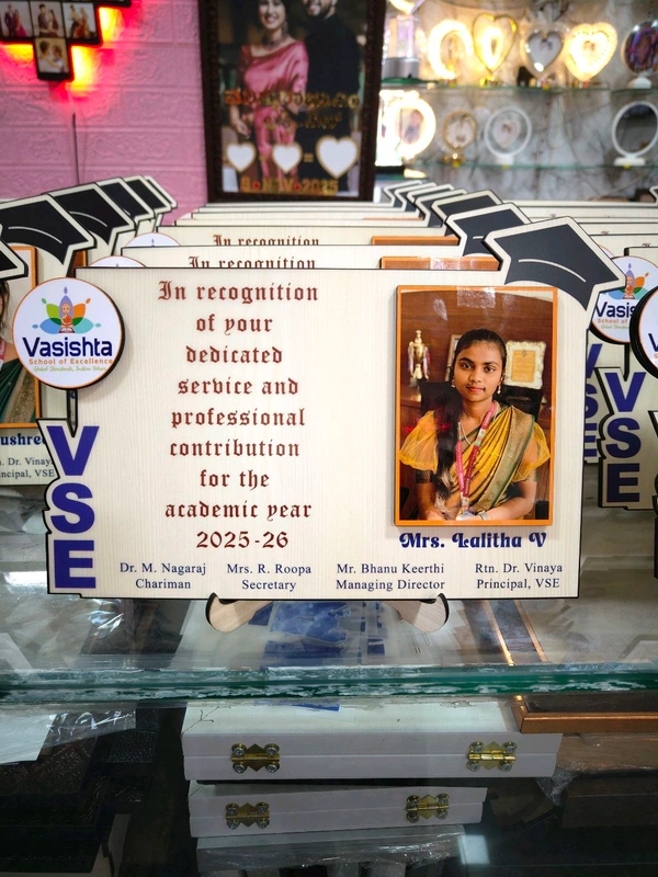 Personalized Academic Recognition Wooden Plaque with Photo & Logo - 50 Qty