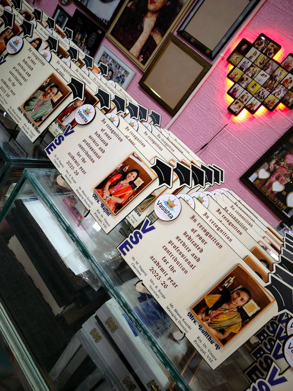 Personalized Academic Recognition Wooden Plaque with Photo & Logo - 50 Qty