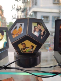 Pentagon Rotating Lamp Black Color - Regular Price