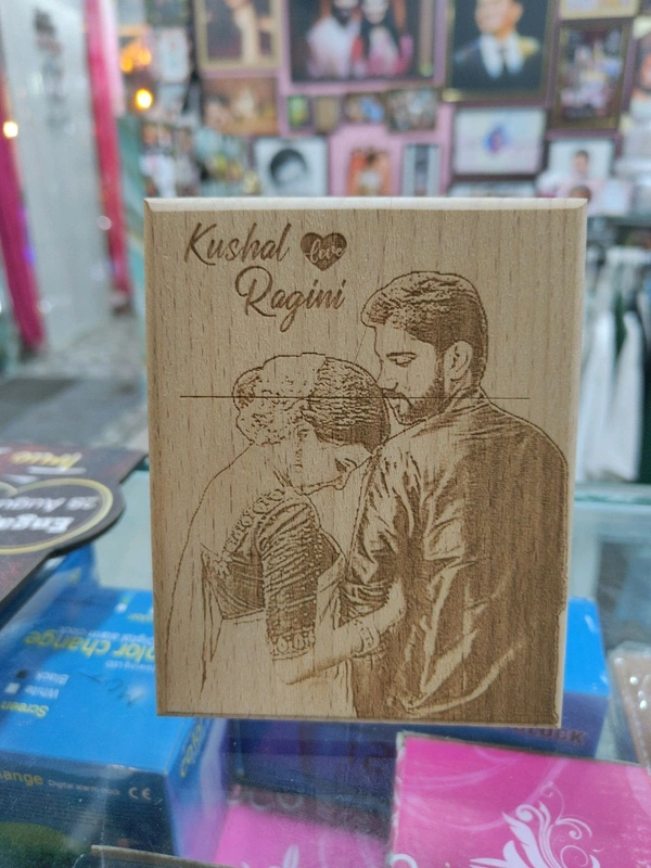 4x5" Inch - Engraved Wooden Plaque - Member Price