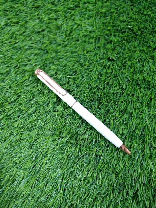White with Rose Gold Rim Pen - Regular Price