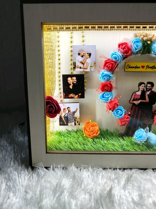 Couple with Floral Arch - Cutout LED Box Frame - 8x14" Inch - Member Price