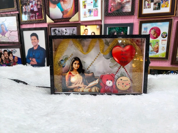 Girl with Golden Zari - Cutout Miniature LED BOX MAZ06 - A4 size - Member Price