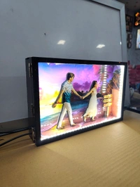 Couple Walking on Beach - Cutout Miniature LED BOX MAZ07 - A4 size - Member Price