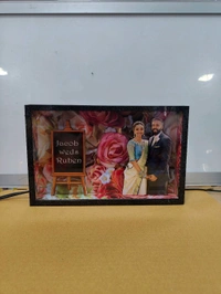Couple with Floral Background - Miniature LED BOX MAZ07 - A4 size - Regular Price