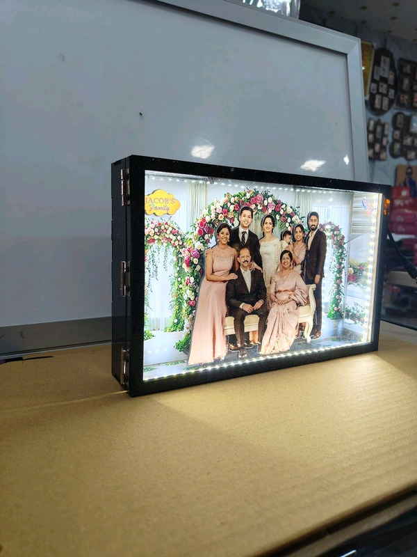 Family in Formal Suite - Cutout Miniature LED BOX MAZ08 - A4 size - Regular Price
