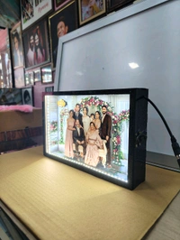 Family in Formal Suite - Cutout Miniature LED BOX MAZ08 - A4 size - Regular Price