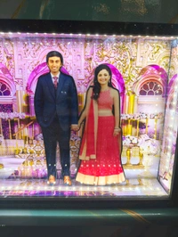 Couple with Palace Background Theme - Cutout Miniature LED BOX MAZ02 - A4 size - Member Price