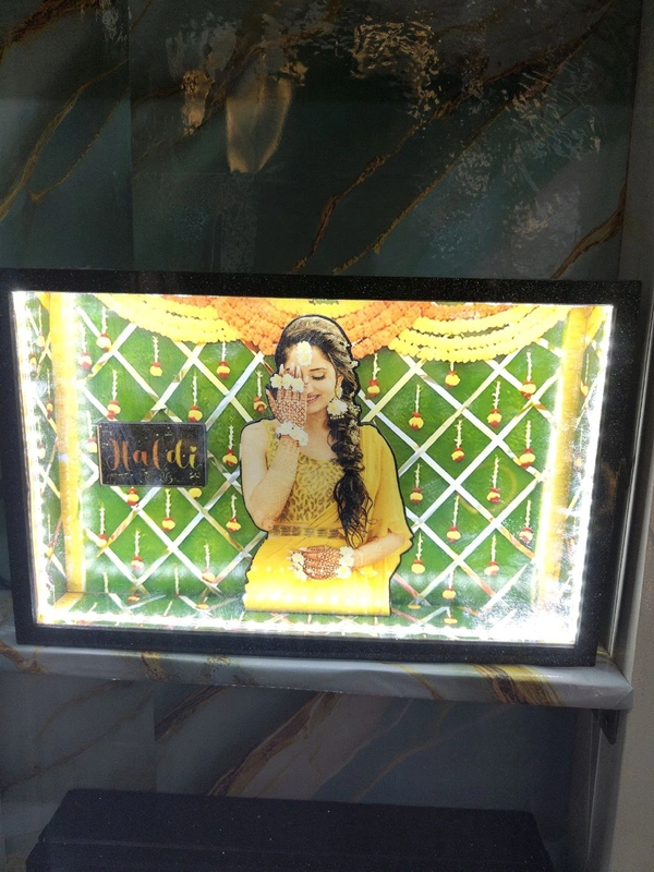 Haldi Girl - Cutout Miniature LED BOX MAZ02 - A4 size - Regular Price