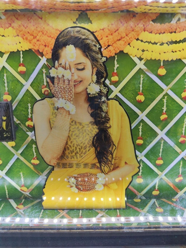 Haldi Girl - Cutout Miniature LED BOX MAZ02 - A4 size - Regular Price