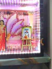 Couple with Grand Wedding Stage Background - Cutout Miniature LED BOX MAZ03 - A4 size - Member Price