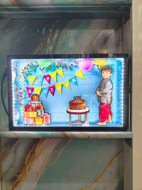 Birthday Theme - Cutout Miniature LED BOX MAZ01 - A4 size - Member Price