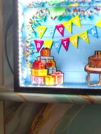 Birthday Theme - Cutout Miniature LED BOX MAZ01 - A4 size - Member Price