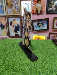 Guitar with Name - 4 Pics in Round Shape - 1 Standing Pic - Customized Cutout Frame - Regular Price