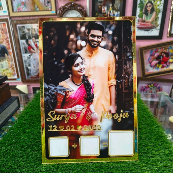 Rectangle Photo Printed - Wedding Thumb Print Frame - Member Price