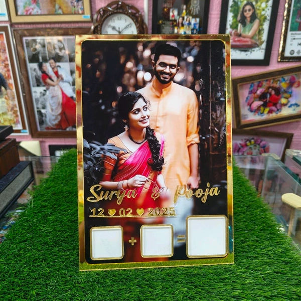 Rectangle Photo Printed - Wedding Thumb Print Frame - Member Price