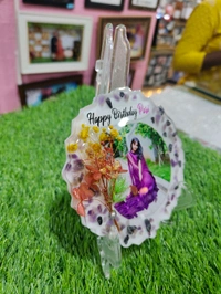 5" Inch Round Agate Mini Resin Frame - For Birthday - Regular Price