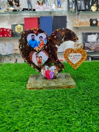 Hanging Heart Resin Frame - 10" inch - With 2 Keychains - Member Price