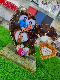 Hanging Heart Resin Frame - 10" inch - With 2 Keychains - Member Price