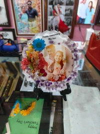 5" Inch Round Agate Mini Resin Frame - For Anniversary - Regular Price