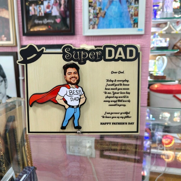Super Dad Caricature Table Frame - Member Price