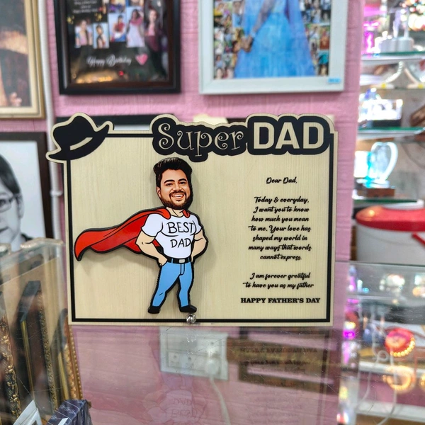 Super Dad Caricature Table Frame - Member Price
