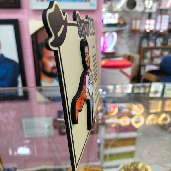 Super Dad Caricature Table Frame - Member Price