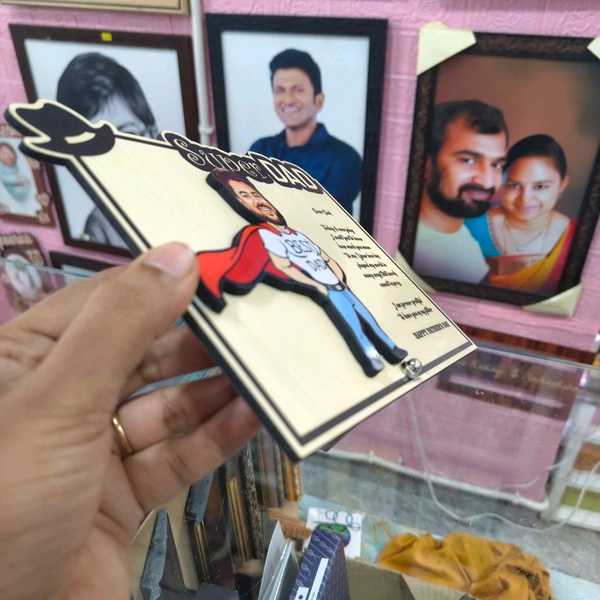 Super Dad Caricature Table Frame - Member Price