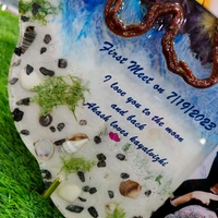 Floral Shape Double Theme Resin Frame - 12x12" Inch Size - Member Price