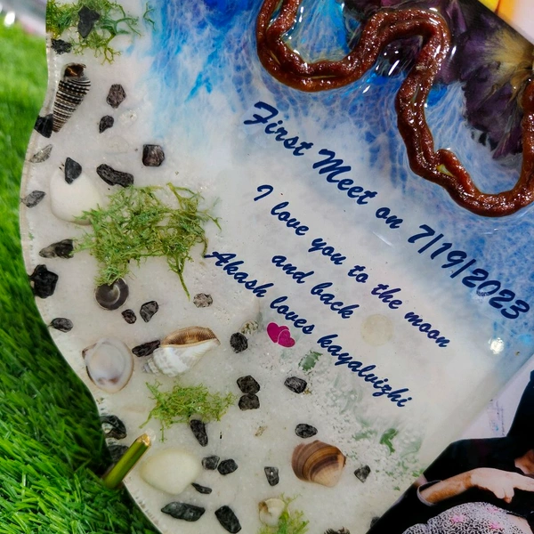 Floral Shape Double Theme Resin Frame - 12x12" Inch Size - Member Price