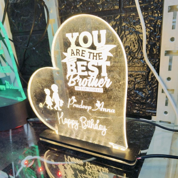 Best Brother in the World Acrylic - Single LED - Regular Price