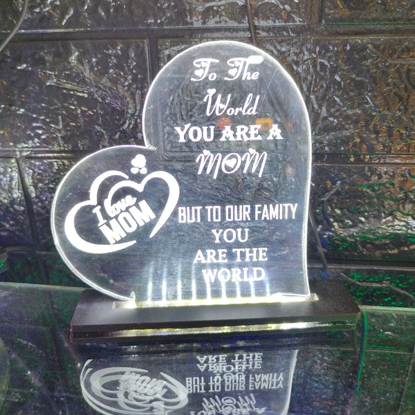 I Love Mom Acrylic - Single LED - Regular Price