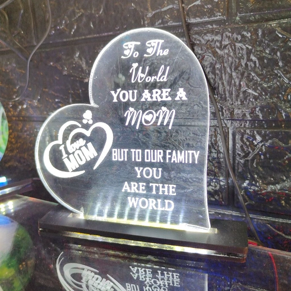 I Love Mom Acrylic - Single LED - Regular Price