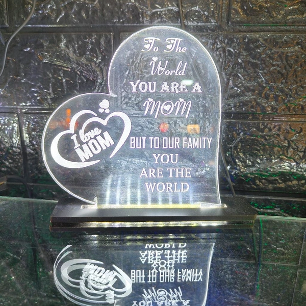 I Love Mom Acrylic - Single LED - Regular Price