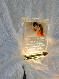 Happy Birthday Message with Photo Acrylic - Single LED - Regular Price