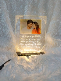 Happy Birthday Message with Photo Acrylic - Single LED - Member Price