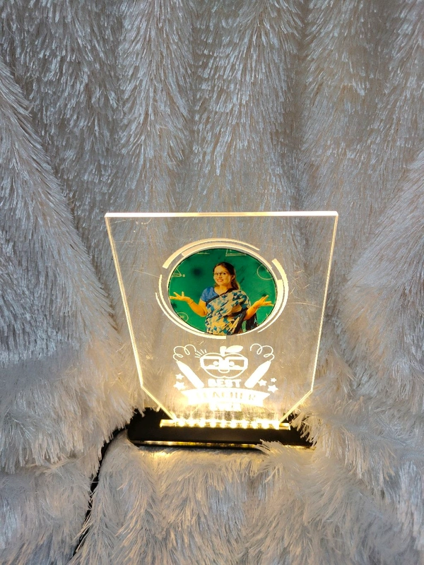 Best Teacher Ever with Photo Acrylic - Single LED - Regular Price