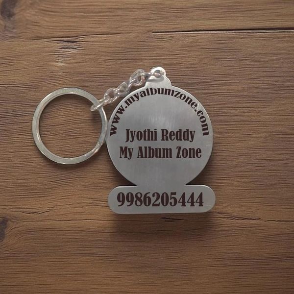 Steel Round Keychain with Name Engraving - Member Price