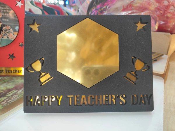 3 Layer Gold Vinyl Sparkle MDF Frame for Teacher's Day - Regular Price