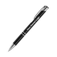 Personalized Metal Black Pen with Name Engraving - 250 Qty