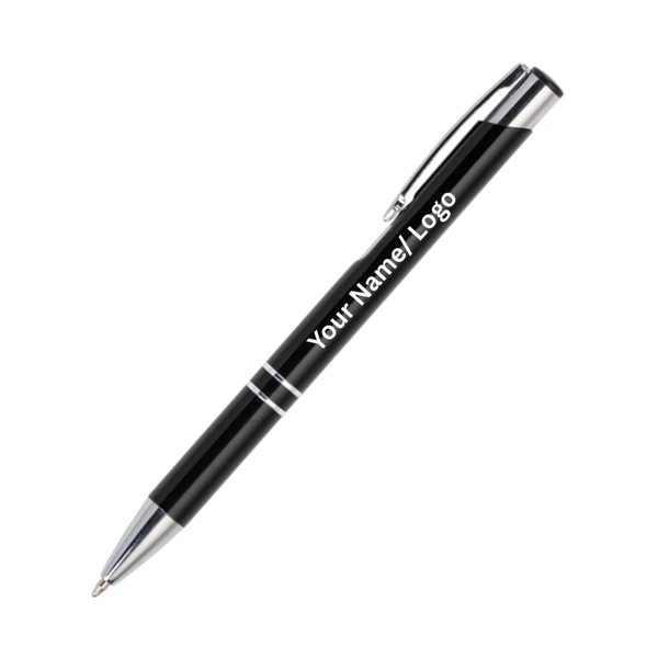 Personalized Metal Black Pen with Name Engraving - 250 Qty