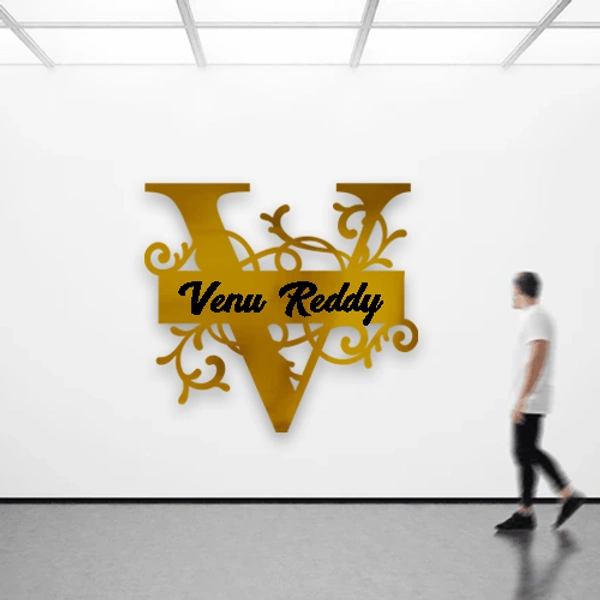 V - 15x15" Inch Monochrome Acrylic Letter - Regular Price