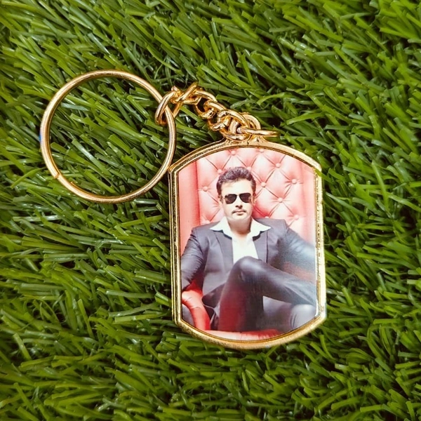 Gold Metal Coated Keychain - Oval Rectangle Shape - Member Price