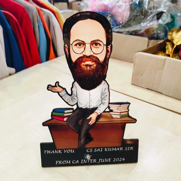 ACC37 - Teacher- Caricature Cartoon Cutout Frame - Member Price